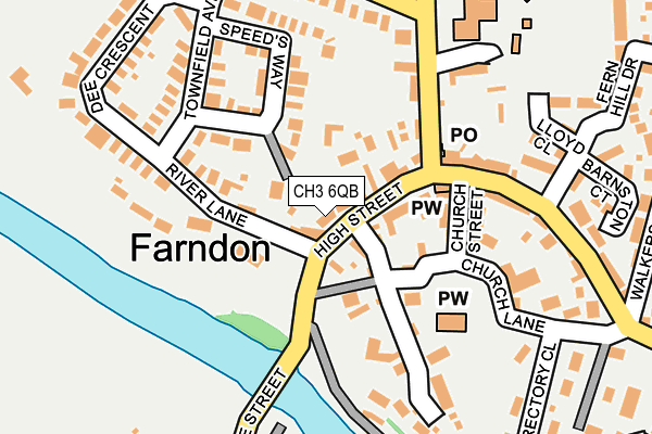 CH3 6QB map - OS OpenMap – Local (Ordnance Survey)