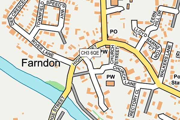 CH3 6QE map - OS OpenMap – Local (Ordnance Survey)