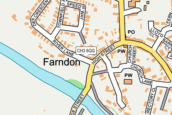 CH3 6QG map - OS OpenMap – Local (Ordnance Survey)