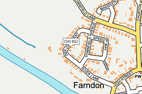 CH3 6QJ map - OS OpenMap – Local (Ordnance Survey)