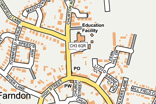 CH3 6QR map - OS OpenMap – Local (Ordnance Survey)