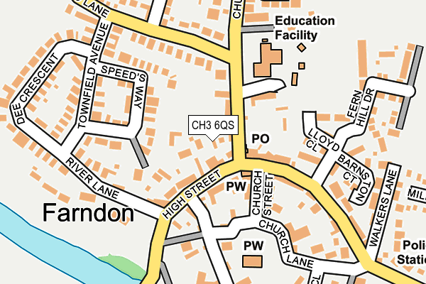 CH3 6QS map - OS OpenMap – Local (Ordnance Survey)