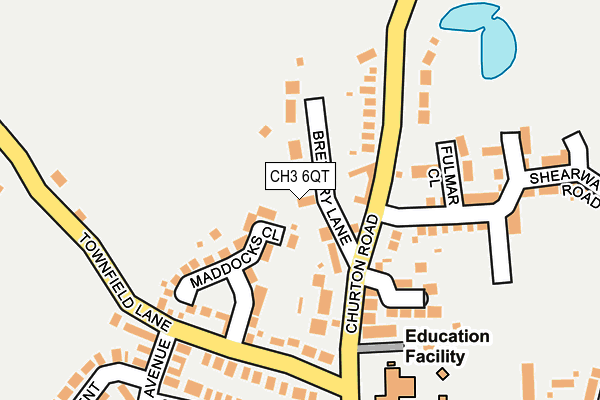 CH3 6QT map - OS OpenMap – Local (Ordnance Survey)