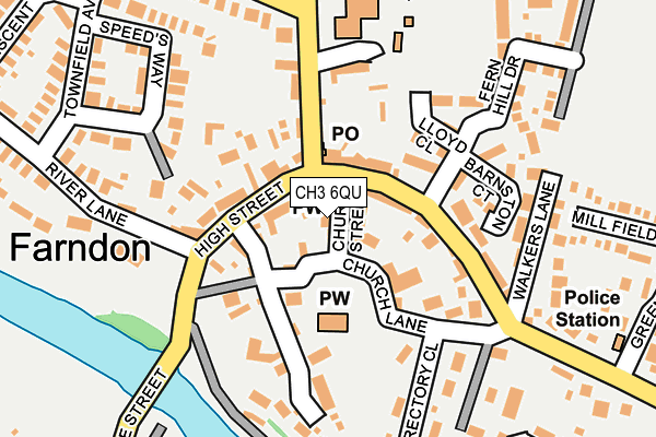 CH3 6QU map - OS OpenMap – Local (Ordnance Survey)
