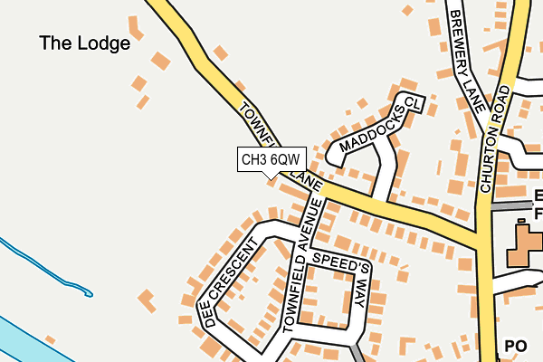 CH3 6QW map - OS OpenMap – Local (Ordnance Survey)