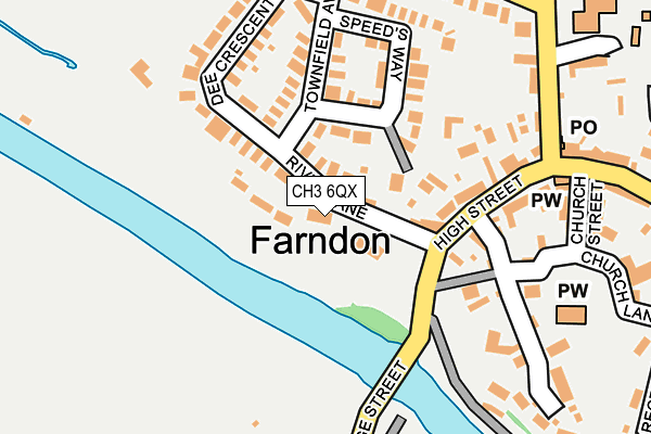 CH3 6QX map - OS OpenMap – Local (Ordnance Survey)