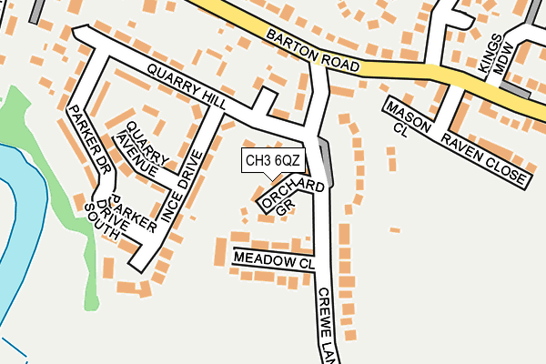 CH3 6QZ map - OS OpenMap – Local (Ordnance Survey)