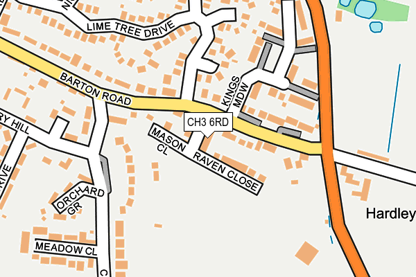 CH3 6RD map - OS OpenMap – Local (Ordnance Survey)