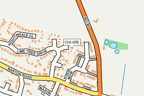 CH3 6RE map - OS OpenMap – Local (Ordnance Survey)