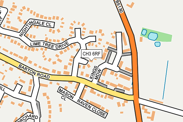 CH3 6RF map - OS OpenMap – Local (Ordnance Survey)