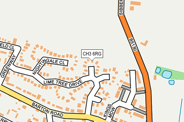 CH3 6RG map - OS OpenMap – Local (Ordnance Survey)