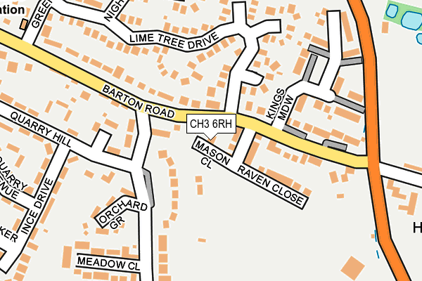 CH3 6RH map - OS OpenMap – Local (Ordnance Survey)