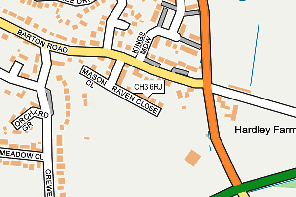 CH3 6RJ map - OS OpenMap – Local (Ordnance Survey)