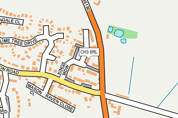 CH3 6RL map - OS OpenMap – Local (Ordnance Survey)