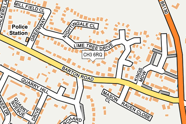 CH3 6RQ map - OS OpenMap – Local (Ordnance Survey)