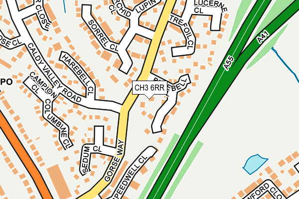 CH3 6RR map - OS OpenMap – Local (Ordnance Survey)