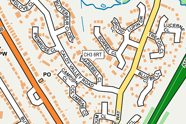 CH3 6RT map - OS OpenMap – Local (Ordnance Survey)