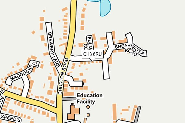 CH3 6RU map - OS OpenMap – Local (Ordnance Survey)