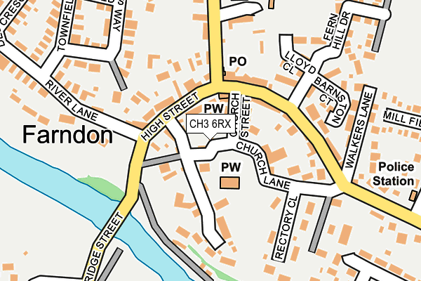 CH3 6RX map - OS OpenMap – Local (Ordnance Survey)