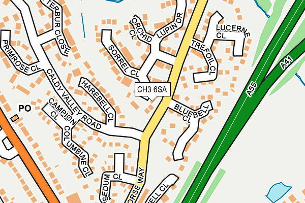 CH3 6SA map - OS OpenMap – Local (Ordnance Survey)