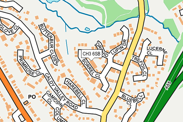 CH3 6SB map - OS OpenMap – Local (Ordnance Survey)