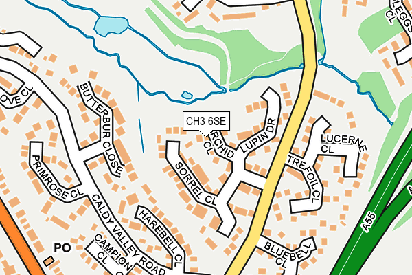 CH3 6SE map - OS OpenMap – Local (Ordnance Survey)