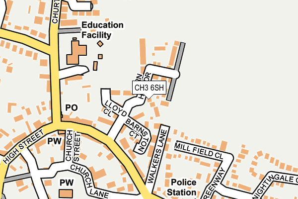 CH3 6SH map - OS OpenMap – Local (Ordnance Survey)