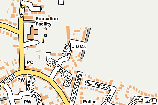 CH3 6SJ map - OS OpenMap – Local (Ordnance Survey)