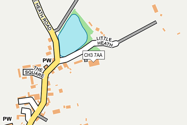 CH3 7AA map - OS OpenMap – Local (Ordnance Survey)