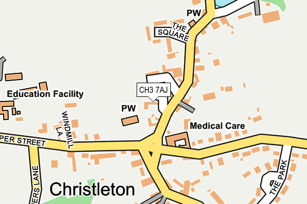CH3 7AJ map - OS OpenMap – Local (Ordnance Survey)