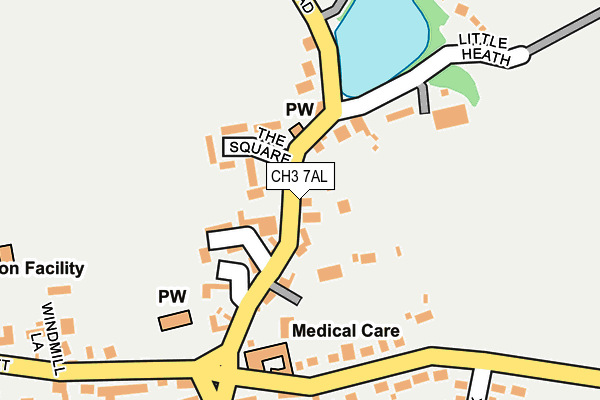 CH3 7AL map - OS OpenMap – Local (Ordnance Survey)