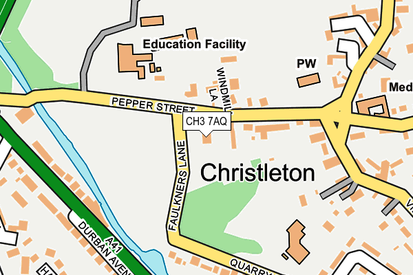 CH3 7AQ map - OS OpenMap – Local (Ordnance Survey)