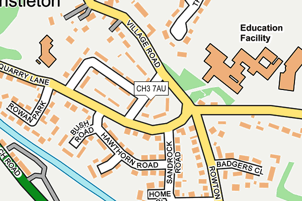 CH3 7AU map - OS OpenMap – Local (Ordnance Survey)