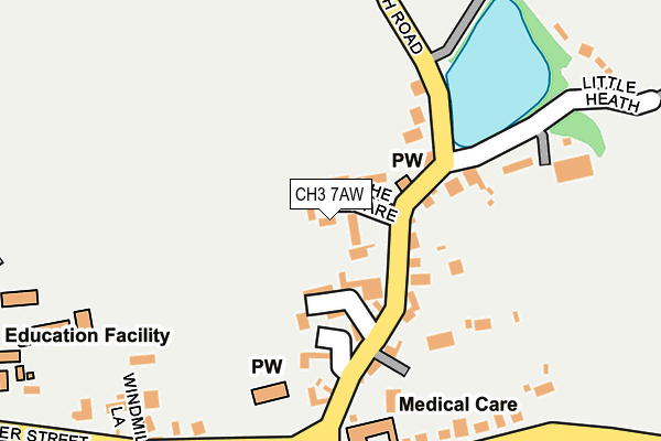 CH3 7AW map - OS OpenMap – Local (Ordnance Survey)