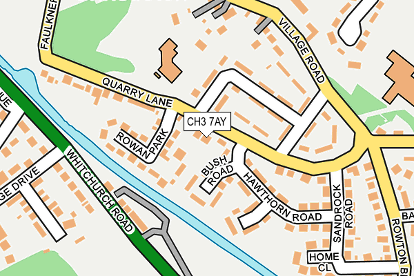 CH3 7AY map - OS OpenMap – Local (Ordnance Survey)