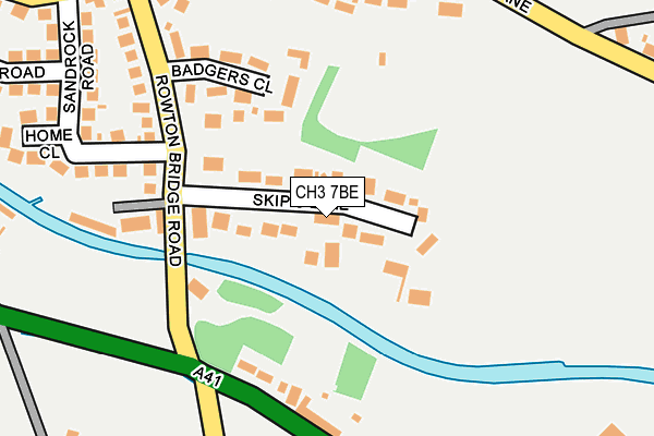 CH3 7BE map - OS OpenMap – Local (Ordnance Survey)