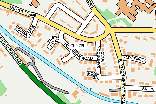 CH3 7BL map - OS OpenMap – Local (Ordnance Survey)