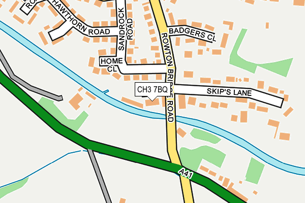 CH3 7BQ map - OS OpenMap – Local (Ordnance Survey)