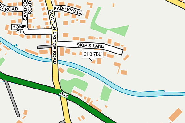 CH3 7BU map - OS OpenMap – Local (Ordnance Survey)