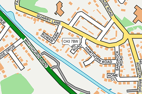 CH3 7BW map - OS OpenMap – Local (Ordnance Survey)