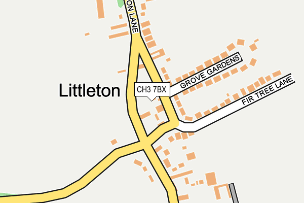 CH3 7BX map - OS OpenMap – Local (Ordnance Survey)