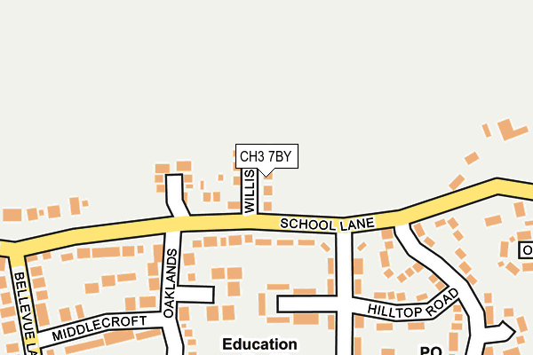 CH3 7BY map - OS OpenMap – Local (Ordnance Survey)