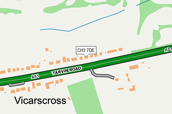 CH3 7DE map - OS OpenMap – Local (Ordnance Survey)