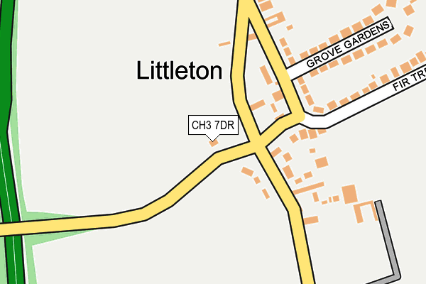 CH3 7DR map - OS OpenMap – Local (Ordnance Survey)