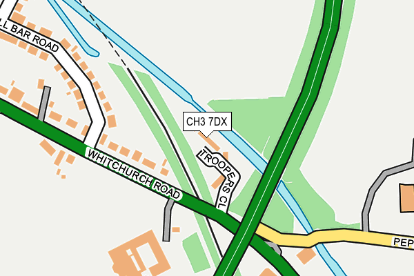 CH3 7DX map - OS OpenMap – Local (Ordnance Survey)