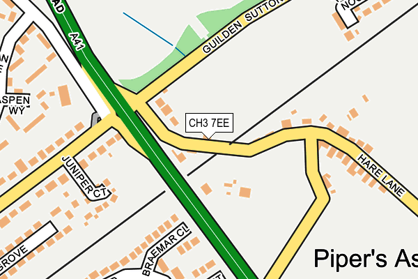 CH3 7EE map - OS OpenMap – Local (Ordnance Survey)