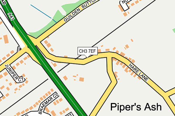 CH3 7EF map - OS OpenMap – Local (Ordnance Survey)