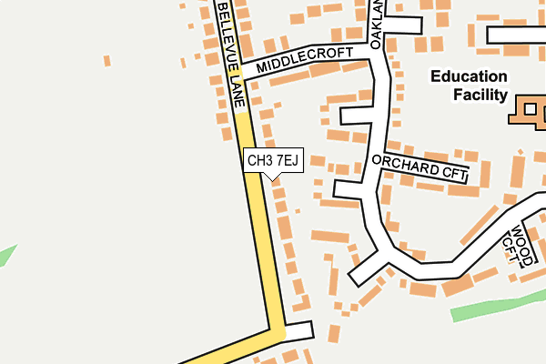 CH3 7EJ map - OS OpenMap – Local (Ordnance Survey)