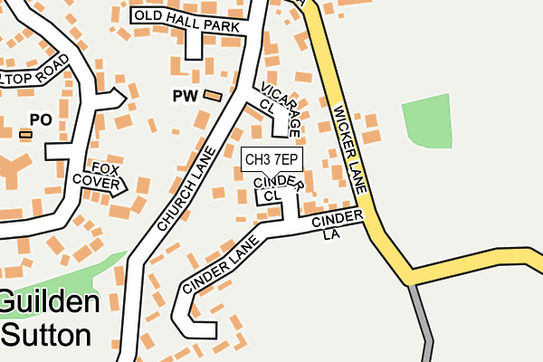 CH3 7EP map - OS OpenMap – Local (Ordnance Survey)