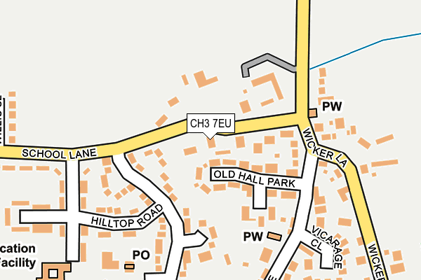 CH3 7EU map - OS OpenMap – Local (Ordnance Survey)